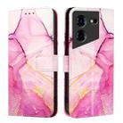 For Tecno Pova 5 4G PT003 Marble Pattern Flip Leather Phone Case(Pink Purple Gold) - 2