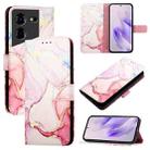 For Tecno Pova 5 4G PT003 Marble Pattern Flip Leather Phone Case(Rose Gold) - 1