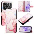 For Tecno Pova 6 5G PT003 Marble Pattern Flip Leather Phone Case(Rose Gold) - 1