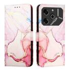 For Tecno Pova 6 5G PT003 Marble Pattern Flip Leather Phone Case(Rose Gold) - 2