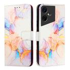 For Tecno Pova Neo 3 PT003 Marble Pattern Flip Leather Phone Case(Galaxy Marble White) - 2