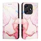 For Tecno Spark 10 4G PT003 Marble Pattern Flip Leather Phone Case(Rose Gold) - 2