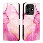 For Tecno Spark 10 Pro Magic PT003 Marble Pattern Flip Leather Phone Case(Pink Purple Gold) - 2