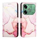 For Tecno Pova 6 4G PT003 Marble Pattern Flip Leather Phone Case(Rose Gold) - 2