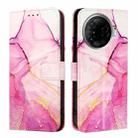 For Tecno Camon 30 Pro 5G PT003 Marble Pattern Flip Leather Phone Case(Pink Purple Gold) - 2