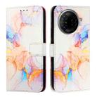 For Tecno Camon 30 Pro 5G PT003 Marble Pattern Flip Leather Phone Case(Galaxy Marble White) - 2