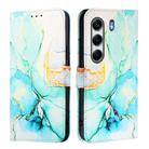 For Tecno Camon 40 4G PT003 Marble Pattern Flip Leather Phone Case(Green) - 3