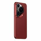 For Huawei Pura 70 Pro Plain Leather PC Phone Case(Red) - 1
