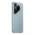 For Huawei Pura 70 Plain Leather PC Phone Case(Cyan-blue) - 1