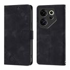 For Tecno Camon 20 Premier 5G Skin Feel Embossed Leather Phone Case(Black) - 2