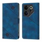 For Tecno Camon 20 Premier 5G Skin Feel Embossed Leather Phone Case(Blue) - 2