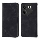 For Tecno Camon 20 Pro 5G Skin Feel Embossed Leather Phone Case(Black) - 2