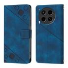 For Tecno Camon 30 4G / 5G Skin Feel Embossed Leather Phone Case(Blue) - 2