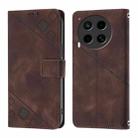 For Tecno Camon 30 4G / 5G Skin Feel Embossed Leather Phone Case(Brown) - 2