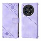 For Tecno Camon 30 Premier 5G Skin Feel Embossed Leather Phone Case(Light Purple) - 2