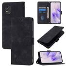 For Tecno Pop 5c Skin Feel Embossed Leather Phone Case(Black) - 1