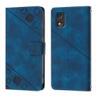 For Tecno Pop 5c Skin Feel Embossed Leather Phone Case(Blue) - 2