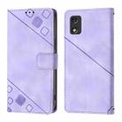 For Tecno Pop 5c Skin Feel Embossed Leather Phone Case(Light Purple) - 2