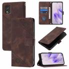 For Tecno Pop 5c Skin Feel Embossed Leather Phone Case(Brown) - 1