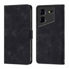 For Tecno Pova 5 4G Skin Feel Embossed Leather Phone Case(Black) - 2