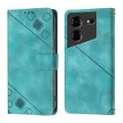 For Tecno Pova 5 Pro 5G Skin Feel Embossed Leather Phone Case(Green) - 2