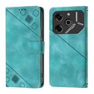 For Tecno Pova 6 5G Skin Feel Embossed Leather Phone Case(Green) - 2