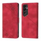 For Tecno Pova Neo 2 Skin Feel Embossed Leather Phone Case(Red) - 2