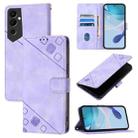 For Tecno Pova Neo 2 Skin Feel Embossed Leather Phone Case(Light Purple) - 1