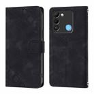 For Tecno Spark 9 Skin Feel Embossed Leather Phone Case(Black) - 2