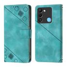 For Tecno Spark 9 Skin Feel Embossed Leather Phone Case(Green) - 2