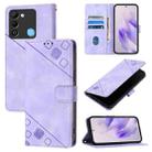 For Tecno Spark 9 Skin Feel Embossed Leather Phone Case(Light Purple) - 1