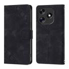 For Tecno Spark 10 4G Skin Feel Embossed Leather Phone Case(Black) - 2