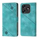 For Tecno Spark 10 4G Skin Feel Embossed Leather Phone Case(Green) - 2