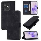 For Tecno Spark 10C Skin Feel Embossed Leather Phone Case(Black) - 1