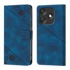 For Tecno Spark 10C Skin Feel Embossed Leather Phone Case(Blue) - 2