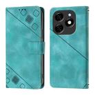 For Tecno Spark 20 Skin Feel Embossed Leather Phone Case(Green) - 2