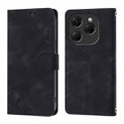 For Tecno Spark 20 Pro Skin Feel Embossed Leather Phone Case(Black) - 2