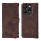 For Tecno Spark 20 Pro Skin Feel Embossed Leather Phone Case(Brown) - 2