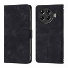 For Tecno Spark 20 Pro+ Skin Feel Embossed Leather Phone Case(Black) - 2