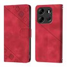 For Tecno Spark Go 2023 / Pop 7 / Pop 7 Pro Skin Feel Embossed Leather Phone Case(Red) - 2