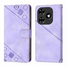 For Tecno Spark Go 2024 / Spark 20C Skin Feel Embossed Leather Phone Case(Light Purple) - 2