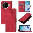 For Tecno Camon 30 Pro 5G Skin Feel Embossed Leather Phone Case(Red) - 1