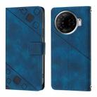 For Tecno Camon 30 Pro 5G Skin Feel Embossed Leather Phone Case(Blue) - 2