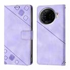 For Tecno Camon 30 Pro 5G Skin Feel Embossed Leather Phone Case(Light Purple) - 2