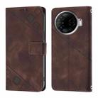 For Tecno Camon 30 Pro 5G Skin Feel Embossed Leather Phone Case(Brown) - 2