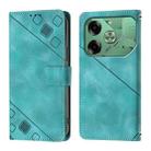 For Tecno Pova 6 Skin Feel Embossed Leather Phone Case(Green) - 2