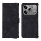 For Tecno Pova 6 Neo Skin Feel Embossed Leather Phone Case(Black) - 3