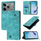 For Tecno Pova 6 Neo Skin Feel Embossed Leather Phone Case(Green) - 1