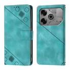 For Tecno Pova 6 Neo Skin Feel Embossed Leather Phone Case(Green) - 3