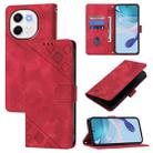 For Tecno Spark 30 5G / Pova 6 Neo 5G Skin Feel Embossed Leather Phone Case(Red) - 1